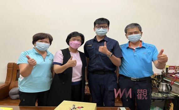 神救援!波麗士大人為確診童開道出車禍 縣長王惠美慰問受傷員警