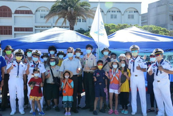 2022童軍澎湖跳島露營開訓 賴峰偉勉發揮童軍精神