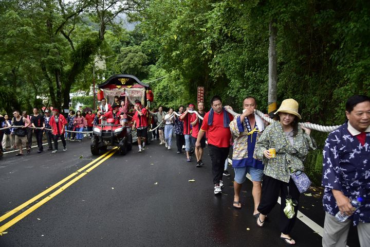 關子嶺夏日山車祭-拉山車。 圖:西拉雅國家風景區管理處/提供