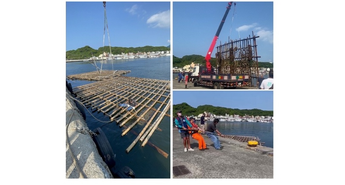 基隆外海發現流失蚵棚 海保署啟動緊急清除作業