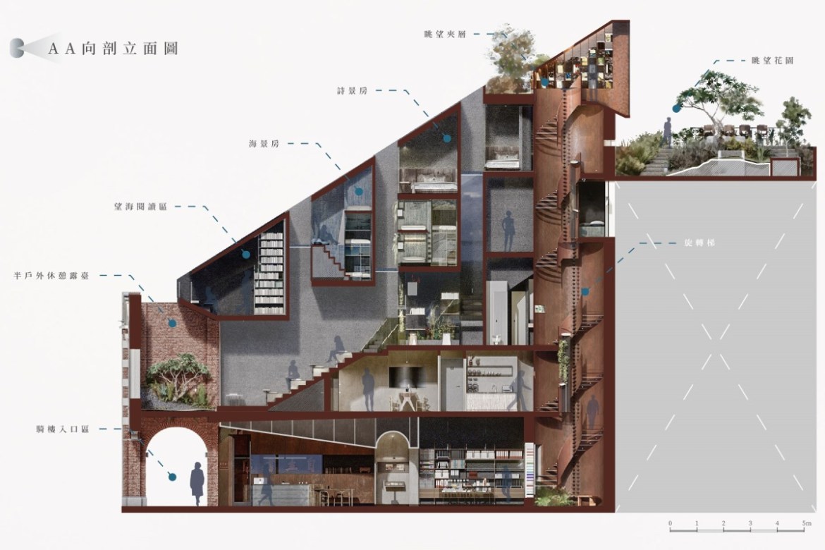 中原大學設計學院屢傳捷報 林泰安獲德國iF設計新秀獎肯定 24 03 林泰安作品融合基隆山城的意象,設計階梯閱讀區,揭開「望」見基隆之各種體驗。
