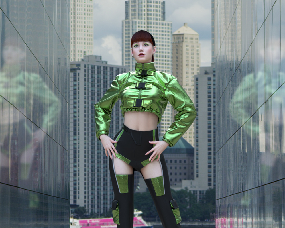 ▲Lady LayLa（萊拉）在元宇宙與現實世界中穿梭留影。（圖／元人娛樂提供）