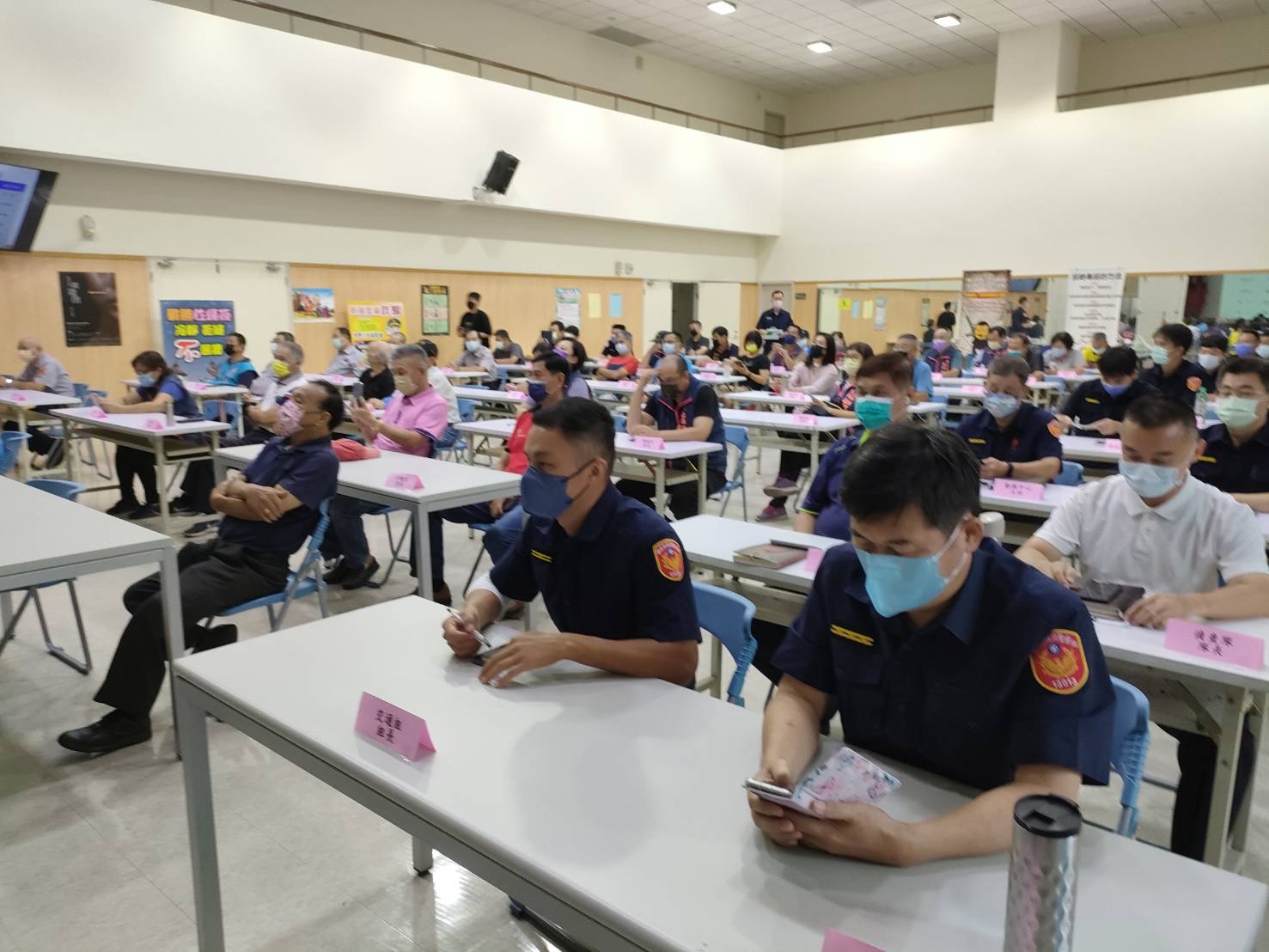 圖片說明:汐止警為萬安演習召開協調會圓滿。(記者徐煜勝翻攝)