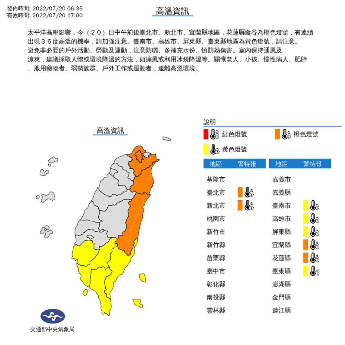 多雲到晴高溫炎熱 午後防範雷陣雨
