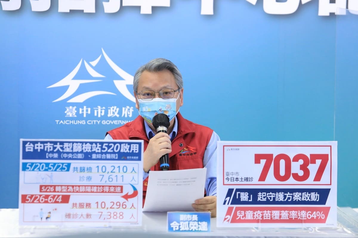 維護醫護調度效率 中央公園「快篩陽確診得來速」明起停止服務（圖／台中市政府）