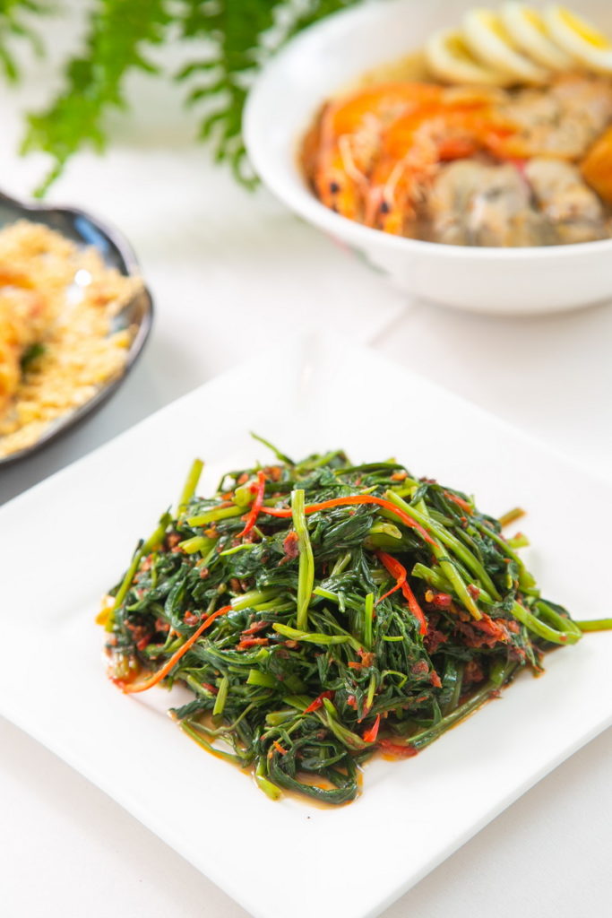 馬來風光(叄峇空心菜),靈魂醬料就是南洋特有的叄峇醬,提味不死鹹(圖:珍寶南洋小廚提供)