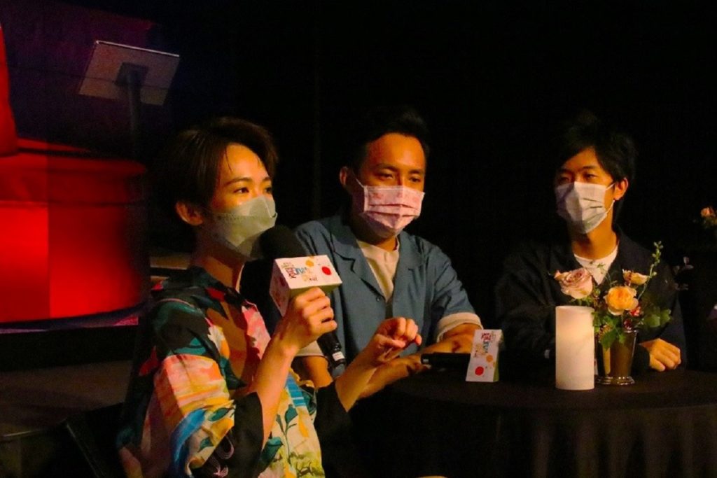 演員孫可芳、林家麒、王宏元分享演出心得。(圖/陳惠玲攝影)
