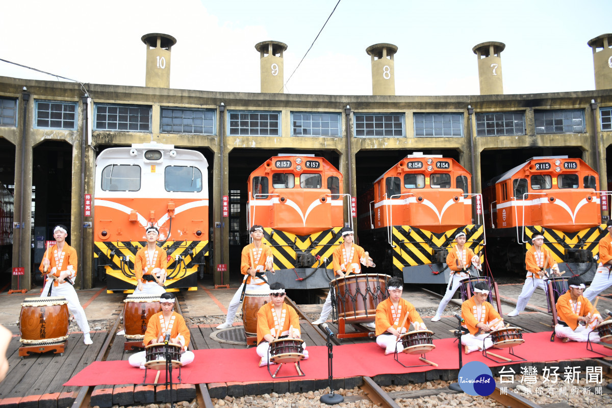 12列車經典重現典禮太鼓表演。圖/彰化市公所提供