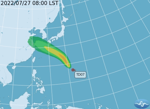 第5號颱風「桑達」最快今生成 對台暫無直接影響 20 WSP MAP 202207270000 zhtw