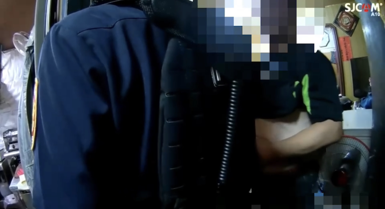 圖片說明:海山警接獲丁男謊報有槍擊事件。(記者戴昱弘翻攝)