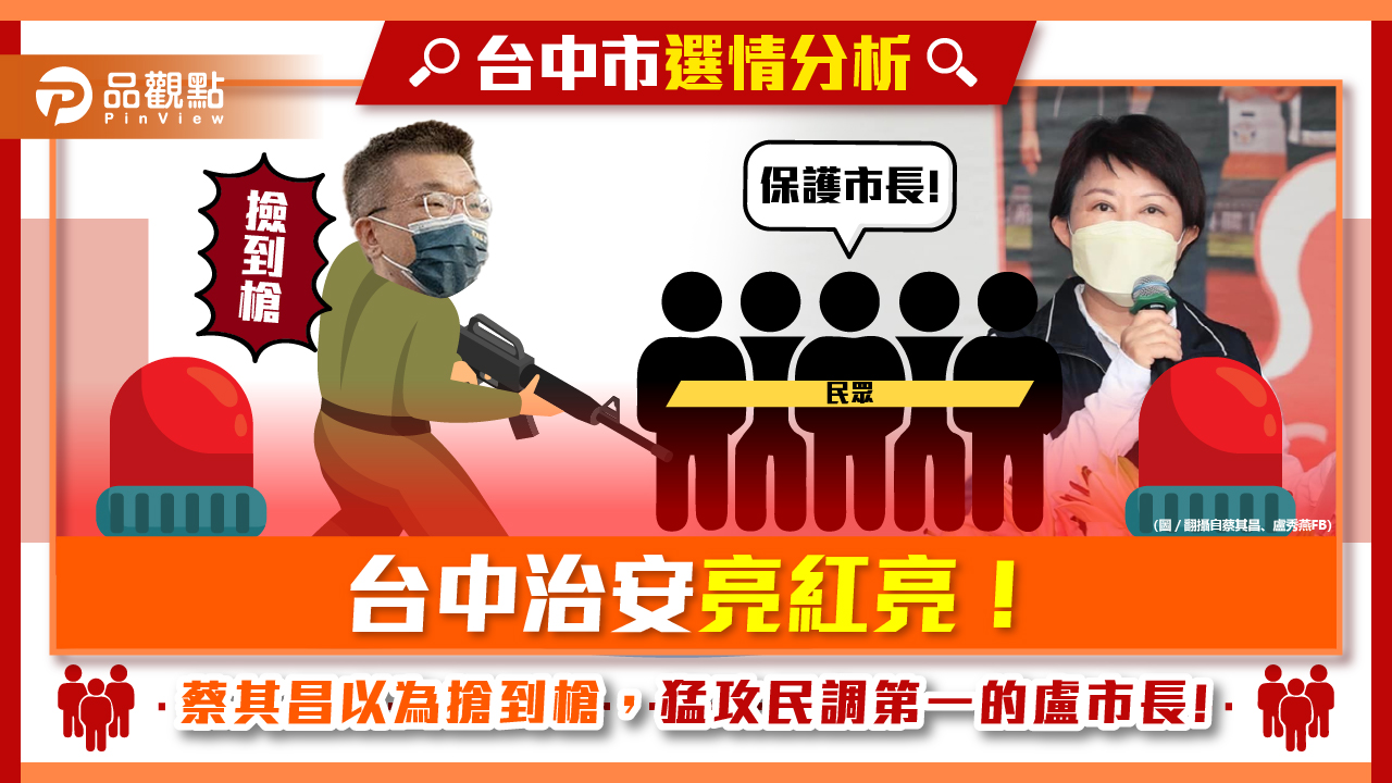 三天2槍響,台中治安差? 蔡其昌趁機虧市長搶聲量!