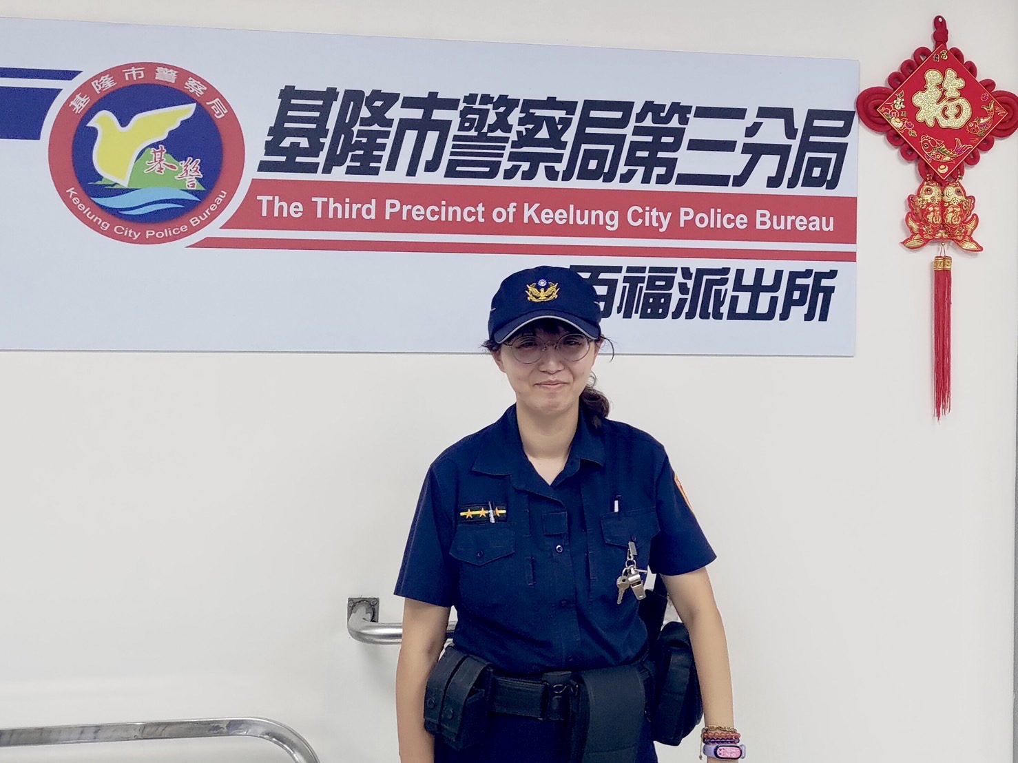 圖:基隆市警察局第三分局百福派出所警員李毓珮。