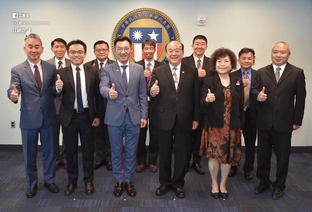 國民黨立委江啟臣日前與國民黨立委洪孟楷、吳斯懷、葉毓蘭訪美。