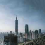 city bird s eye view buildings skyscrapers