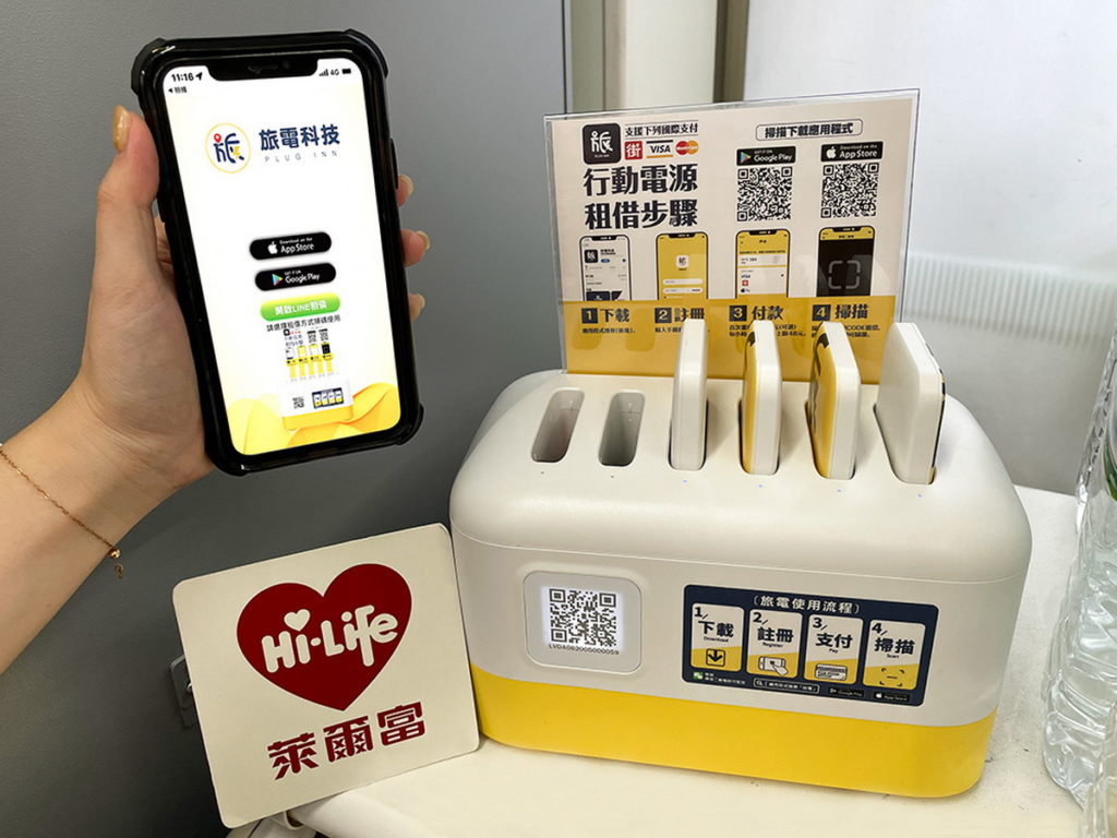 萊爾富攜手旅電科技推出共享行動電源服務,是所有異業合作型態中使用頻次最高的服務