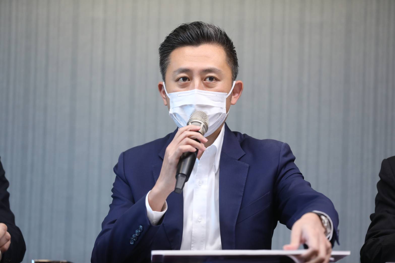 論文遭撤銷藍營逼退選 林智堅:市政政見才是參選王道 42 民進黨桃園市長參選人林智堅。記者潘永鴻攝影。