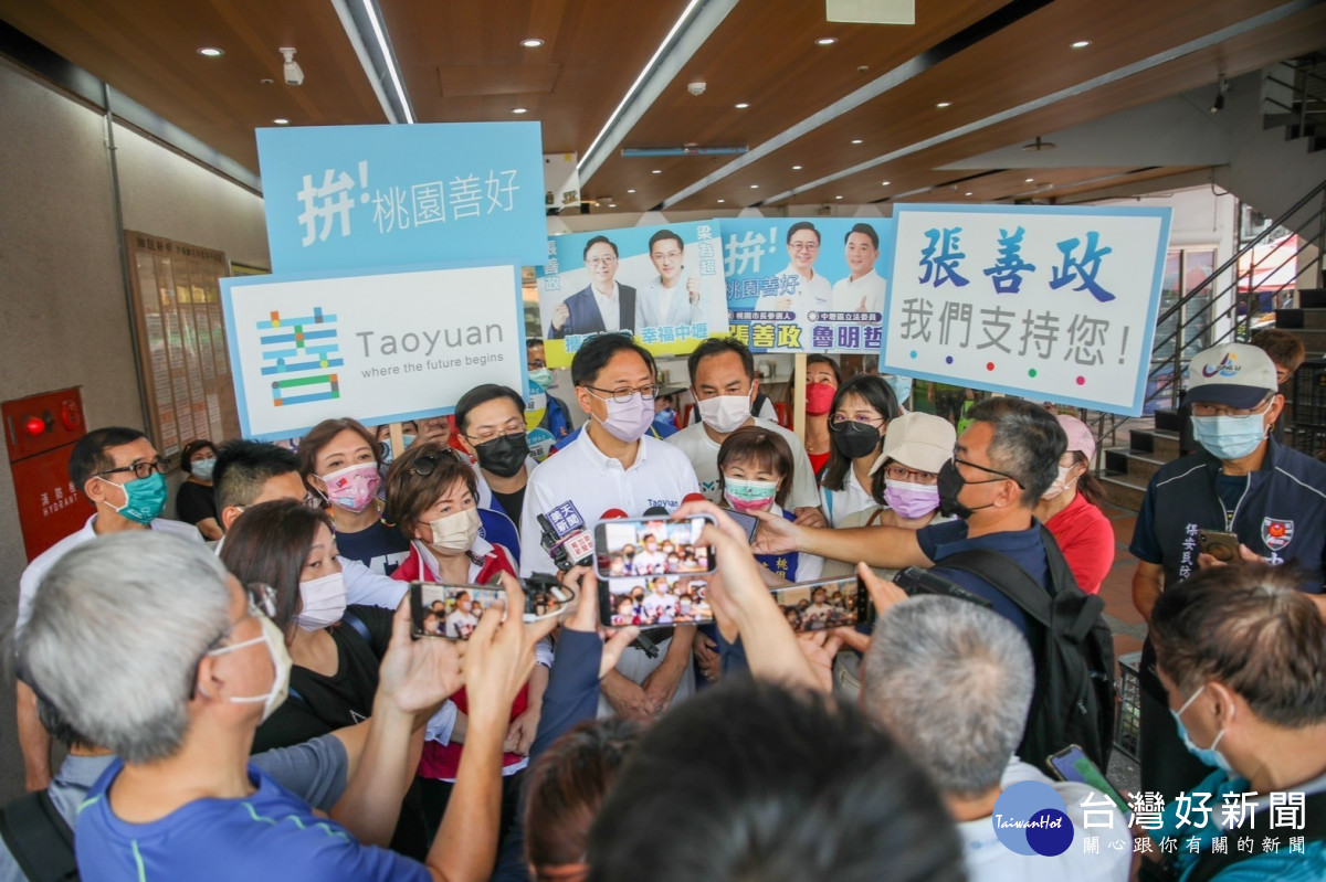 新明市場攤商嘆生意很難做 張善政:當選後竭盡所能照顧桃園鄉親