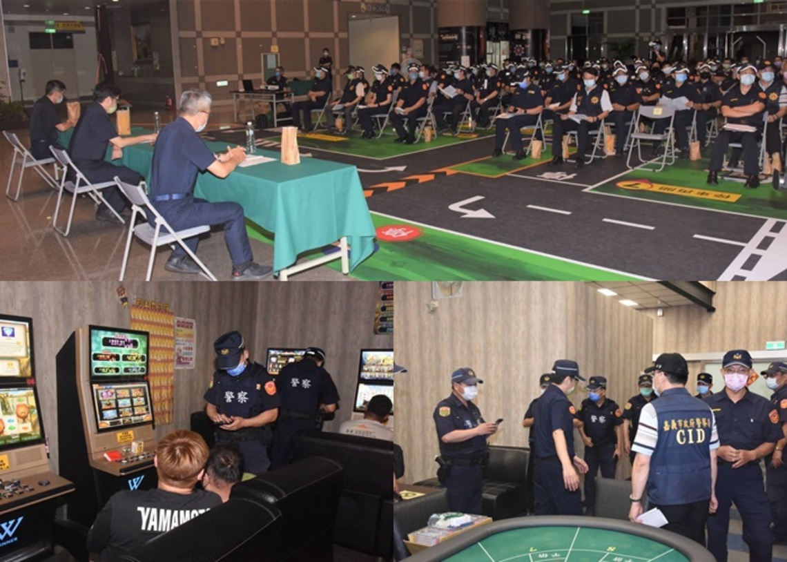 避免衍生治安問題 嘉義市警察局實施臨檢掃蕩 防制青少年涉足德州撲克賭場