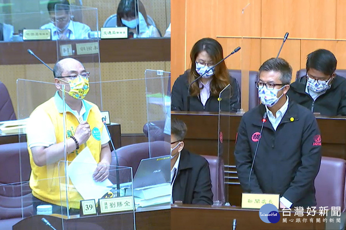 針對第四台收視戶大量流失問題,桃園市議員劉勝全質詢市府新聞處長詹賀舜。