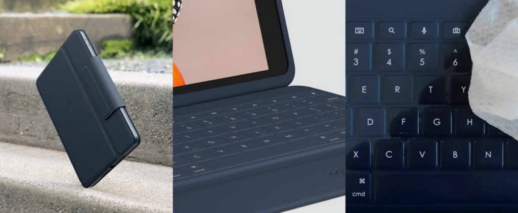Logitech Rugged Combo 3通過美國軍規防摔認證,可承受1.2公尺的掉落,更特別採用防髒污、易清潔的鍵盤設計;耐摔、耐刮、耐髒,為孩子創造安全而舒適的環境。