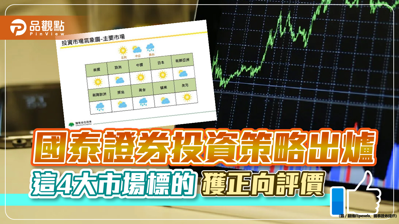 國泰證最新投資策略出爐 看好這4大市場標的!|財經
