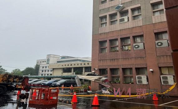 雲縣府社福大樓傳墜樓意外    冷氣工人不慎摔出窗外死亡