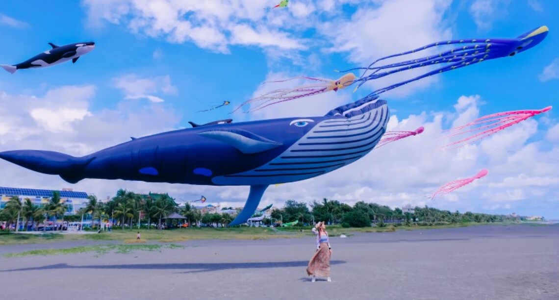 2022旗津風箏節 ─ 30隻鯨魚風箏、超長35米章魚風箏 8/20.21登場