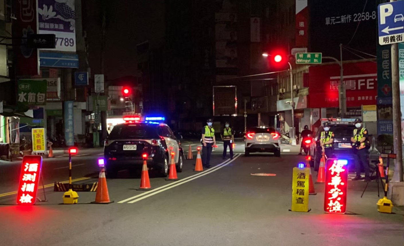 ▲中警局全面執行「掃除『醉』犯2.0專案」取締酒駕勤務 (圖/台中市警察局 提供)