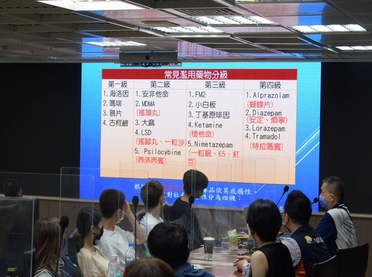 圖:宣導常見毒品種類。