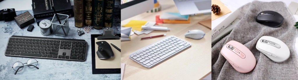 Logitech MX高階商務系列含「MX Keys無線智能鍵盤 - 全尺寸」、「MX Master 3S 無線智能滑鼠」、「MX Keys Mini無線智能鍵盤-精簡尺寸」、「MX Anywhere 3 無線行動滑鼠」,皆享超值優惠。