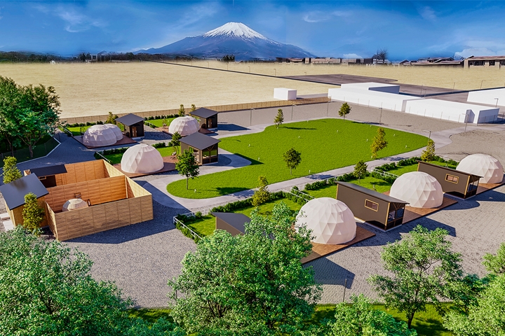 「Glamping Village TOTONOI 富士山中湖」在露營過程中能盡情眺望富士山美景。 圖:ブッキングリゾート/來源
