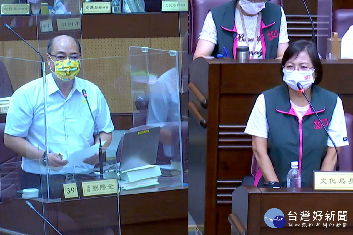 對於OT委外可以收取權利金及租金,桃園市議員劉勝全指責文化局長莊秀美思考方向錯誤。