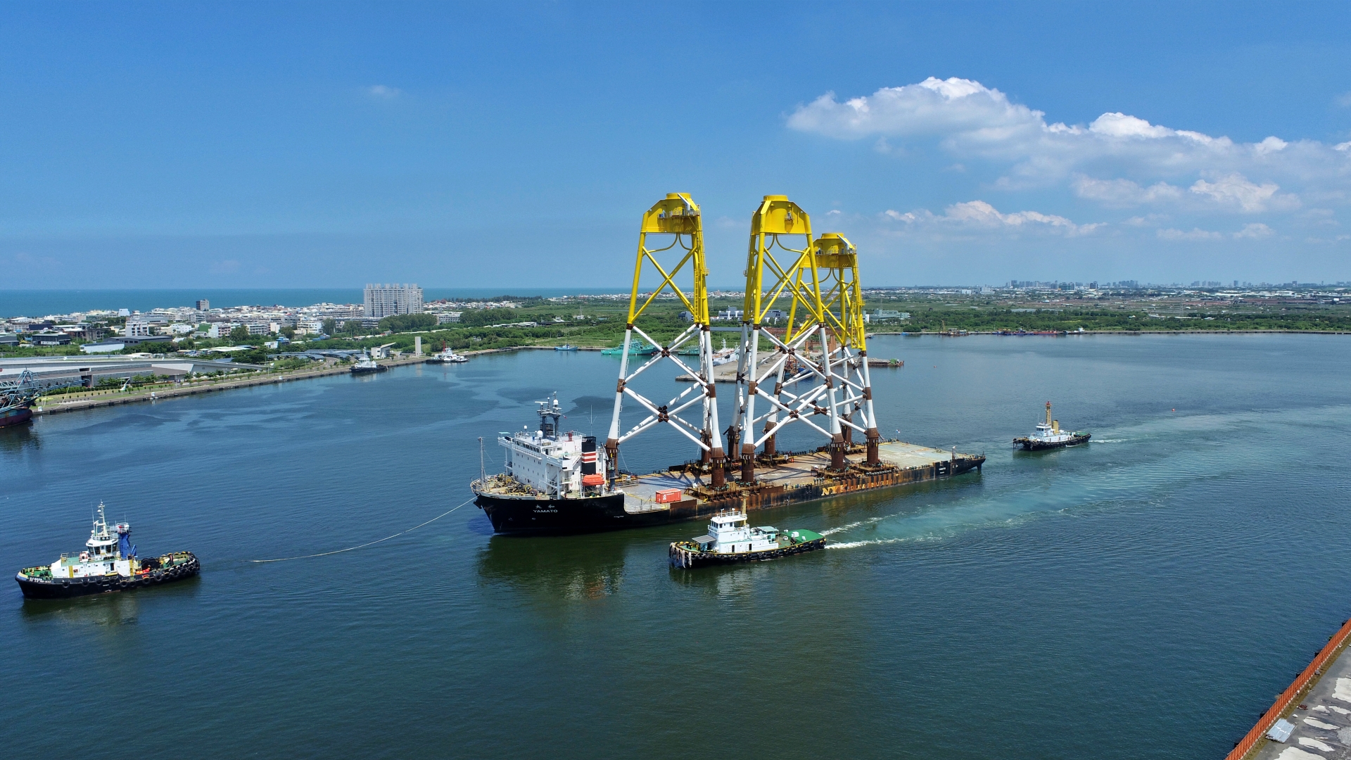 興達海基三座百分百國產化水下基礎8月16日順利啟航出港
