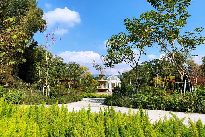 新威森林公園南端打造的歐風莊園造景。 圖:茂林國家風景區管理處/提供