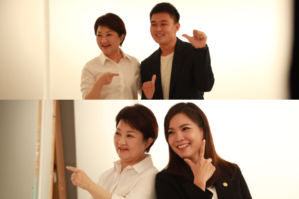 盧秀燕「母雞效益」泛全台!國民黨北中南選將搶合體 34 台中市長盧秀燕發揮母雞帶小雞效果,與若干國民黨議員參選人拍攝文宣照。