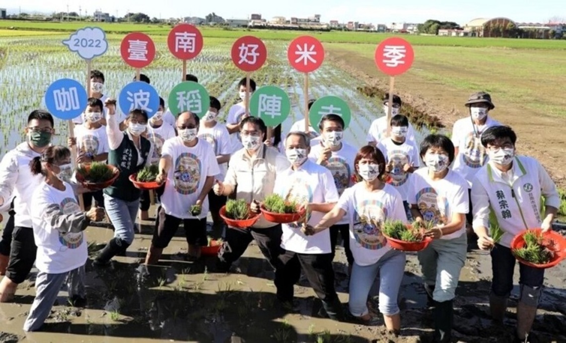 台南後壁稻田彩繪以插秧造勢