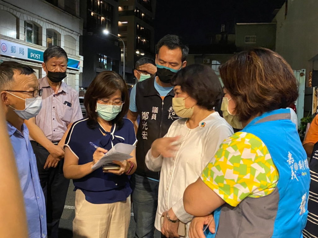 嘉義市長黃敏惠立即要求工務處迅速應變