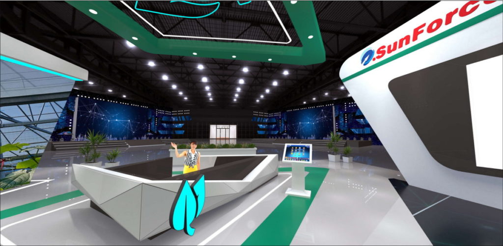 Taipei Digital Trade Center數位臺北館綠能環保主題館參展商模擬示意圖