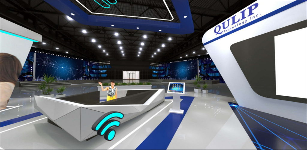 Taipei Digital Trade Center數位臺北館電子產品及零組件主題館參展商模擬示意圖