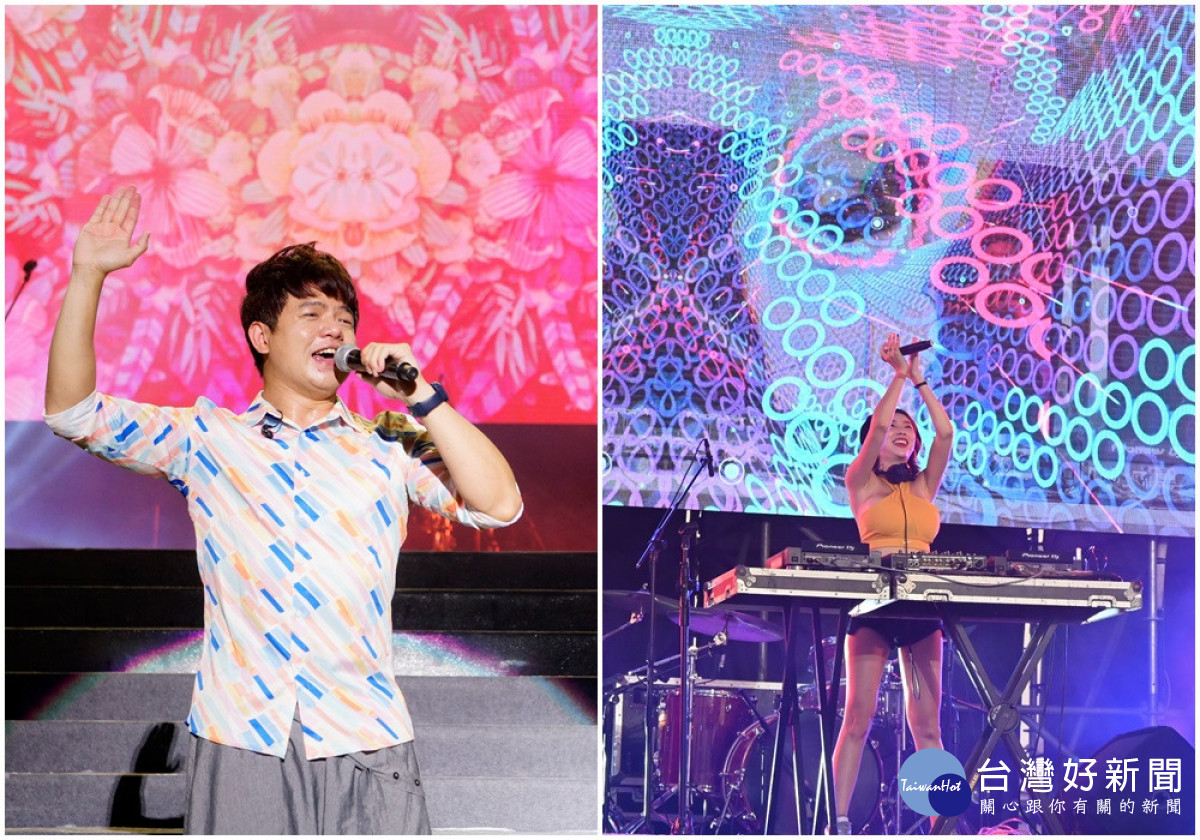 DJ妖嬌熱鬧開場,客家仙哥曾仲瑋熱情演出。