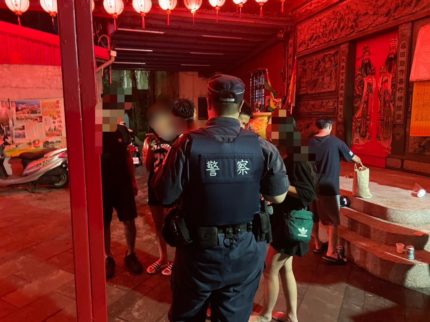 圖片說明:和平橋福德廟前尋獲少女。(記者宋紹誠翻攝)