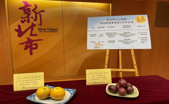 新北抽驗中秋應景食品　2件水果農藥超標