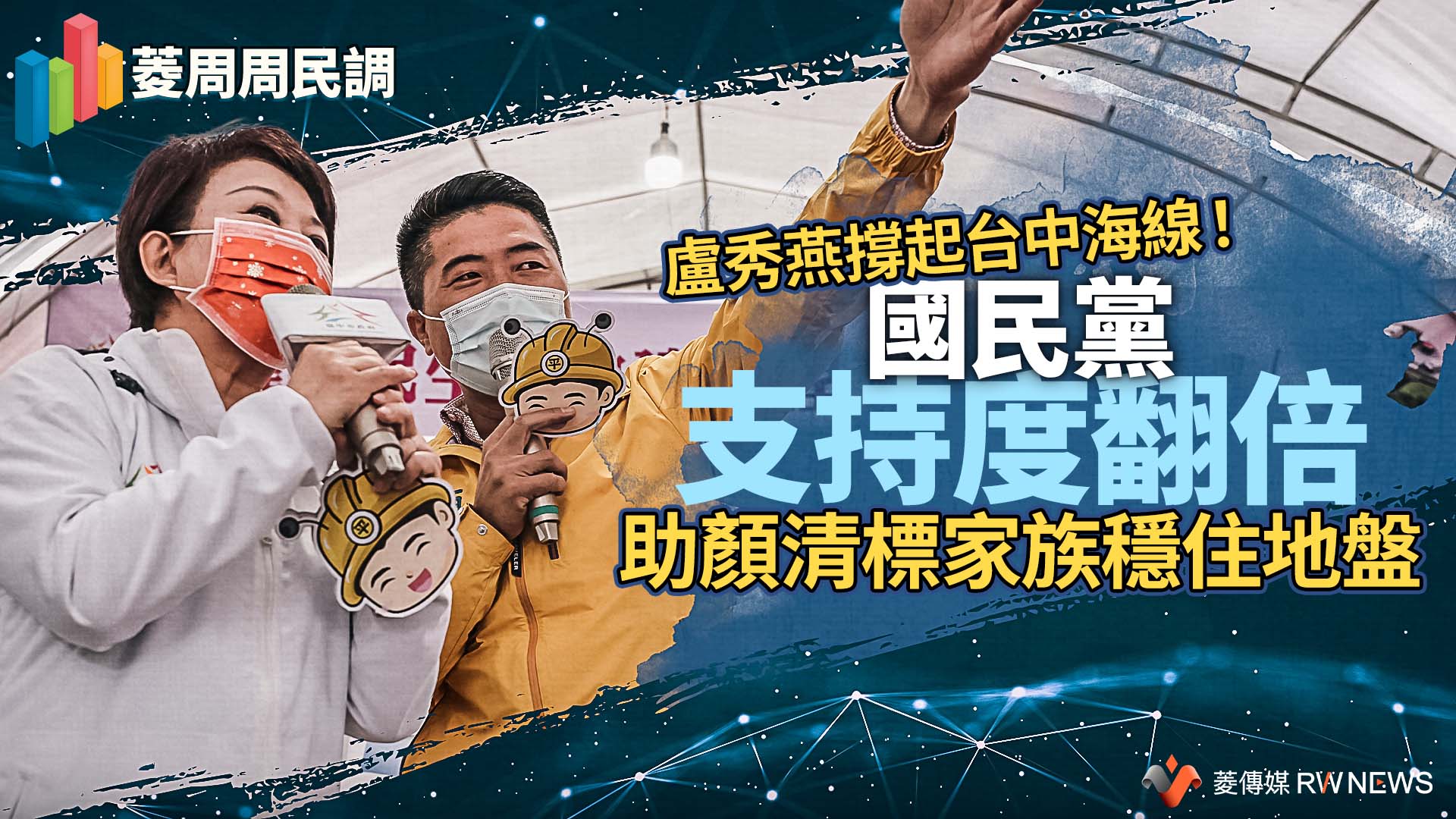菱周周民調3/盧秀燕撐起台中海線!國民黨支持度翻倍 助顏清標家族穩住地盤