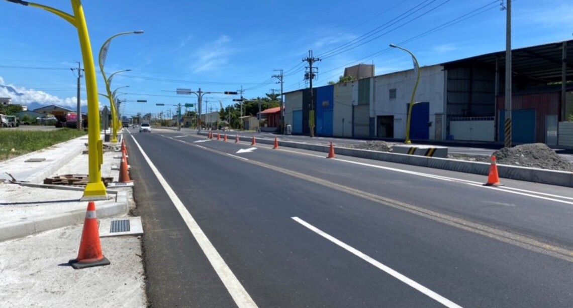 縣道193線南海四街至花蓮大橋段路段拓寬工程    工程進度已達74.32%