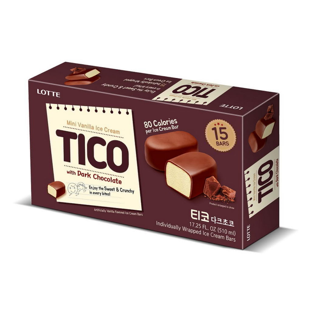 【Lotte】Tico 可可脆皮香草風味雪糕黑巧克力,活動價168元