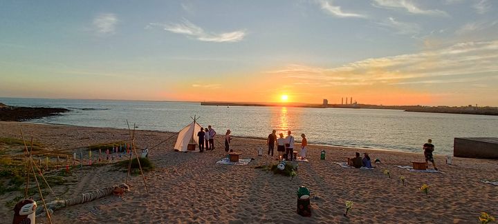 慢活澎湖味/龍門海潮餐桌 夕陽下的小卷行動