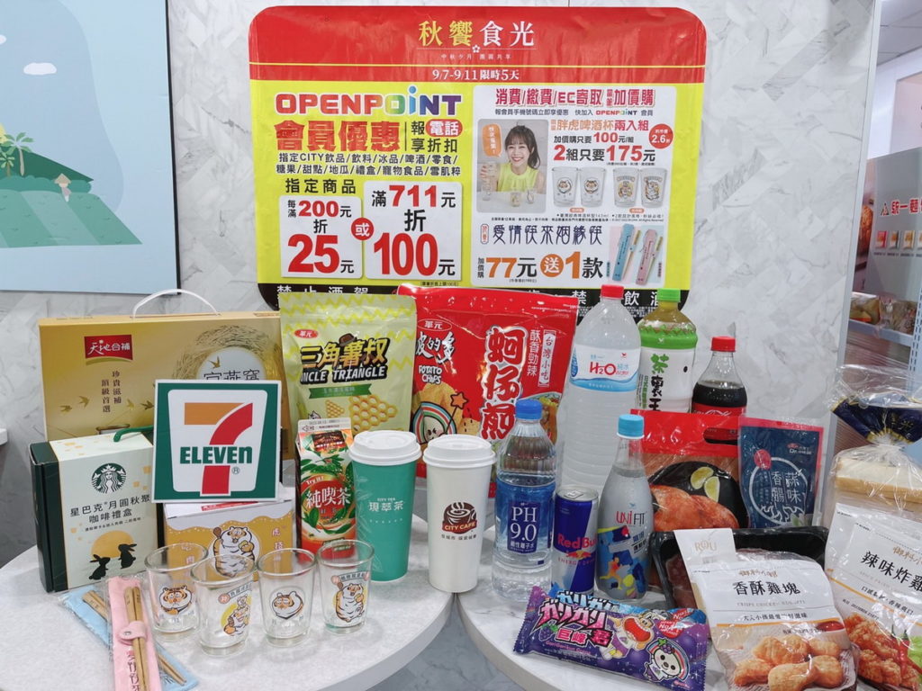 下週就是中秋連假, 7-ELEVEN自9月7日起線上線下祭出四大優惠獨寵會員,包括「滿額折百」、「滿額抽點數紅包」、「抽ANA機票日本來回機票」以及「行動隨時取中秋組合價」,要讓會員尊榮過節。