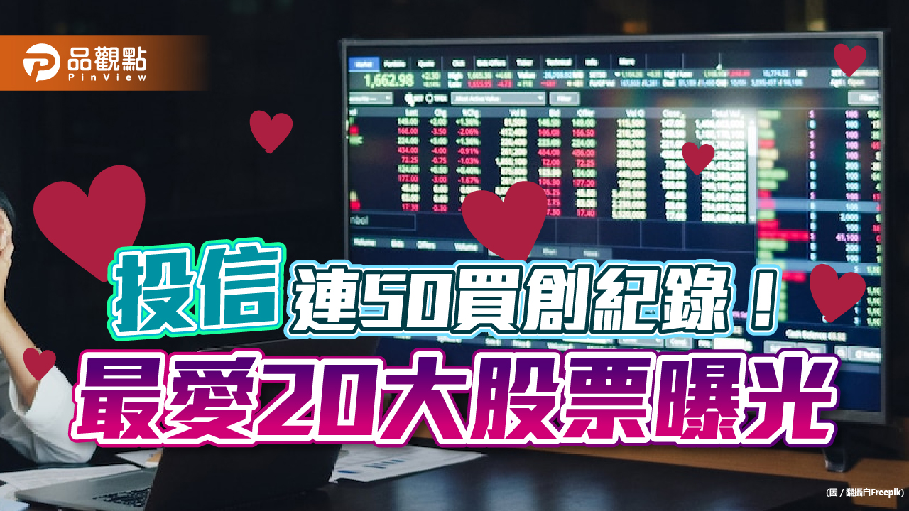 投信連50買創紀錄! 最愛20大股票曝光 2表看懂|財經