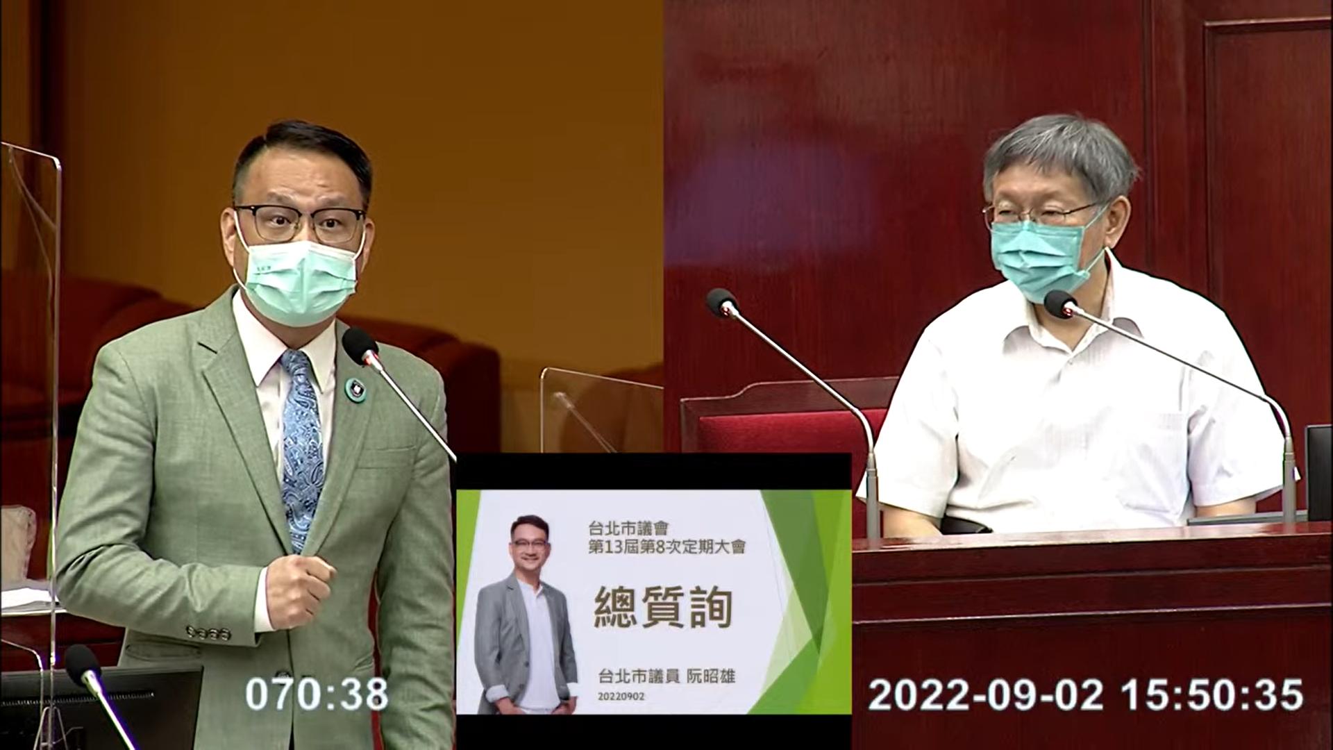 市議員阮昭雄、台北市長柯文哲