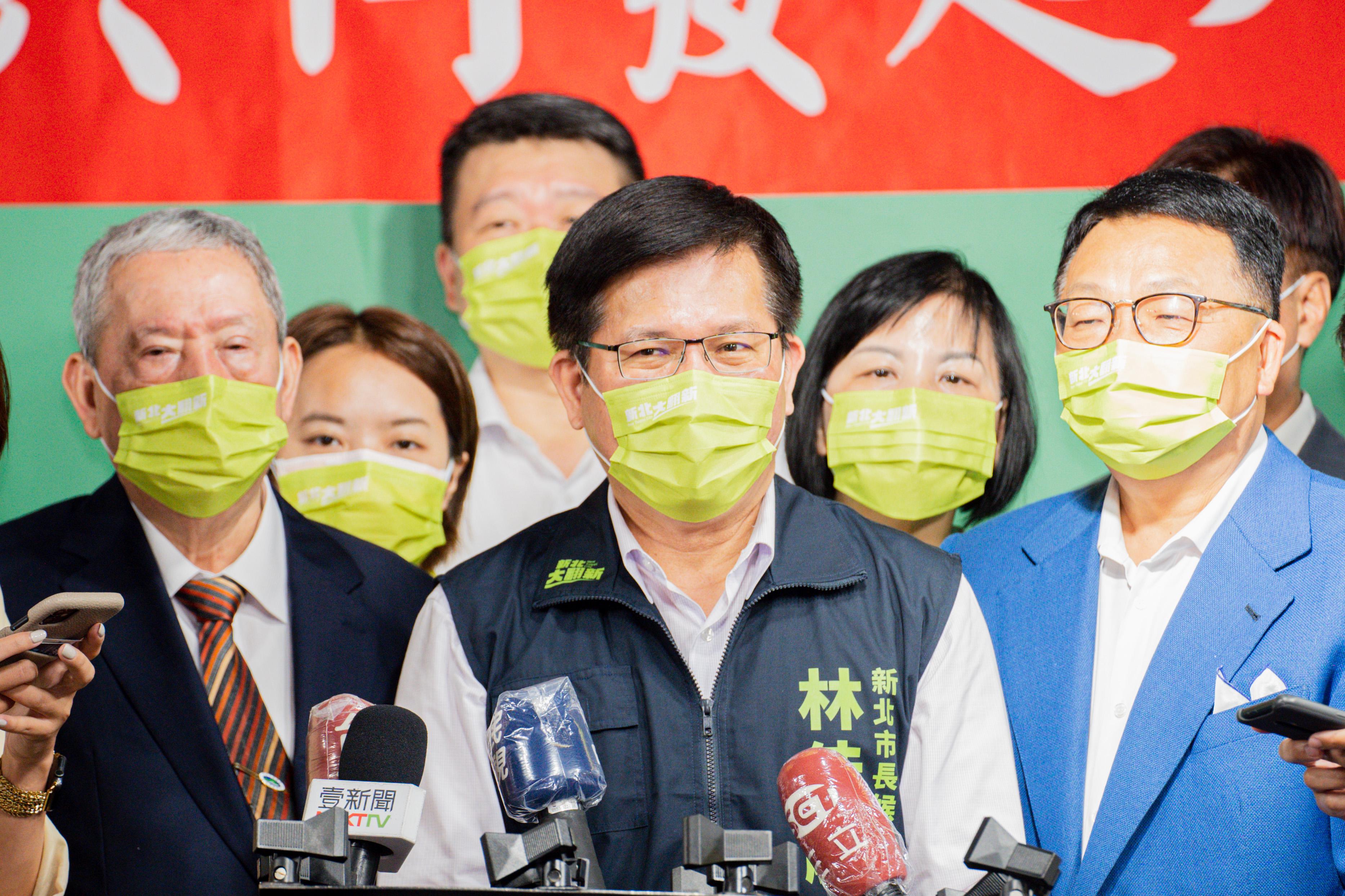 林佳龍今出席「宜蘭人挺佳龍共同發起人」記者會。林佳龍競辦提供
